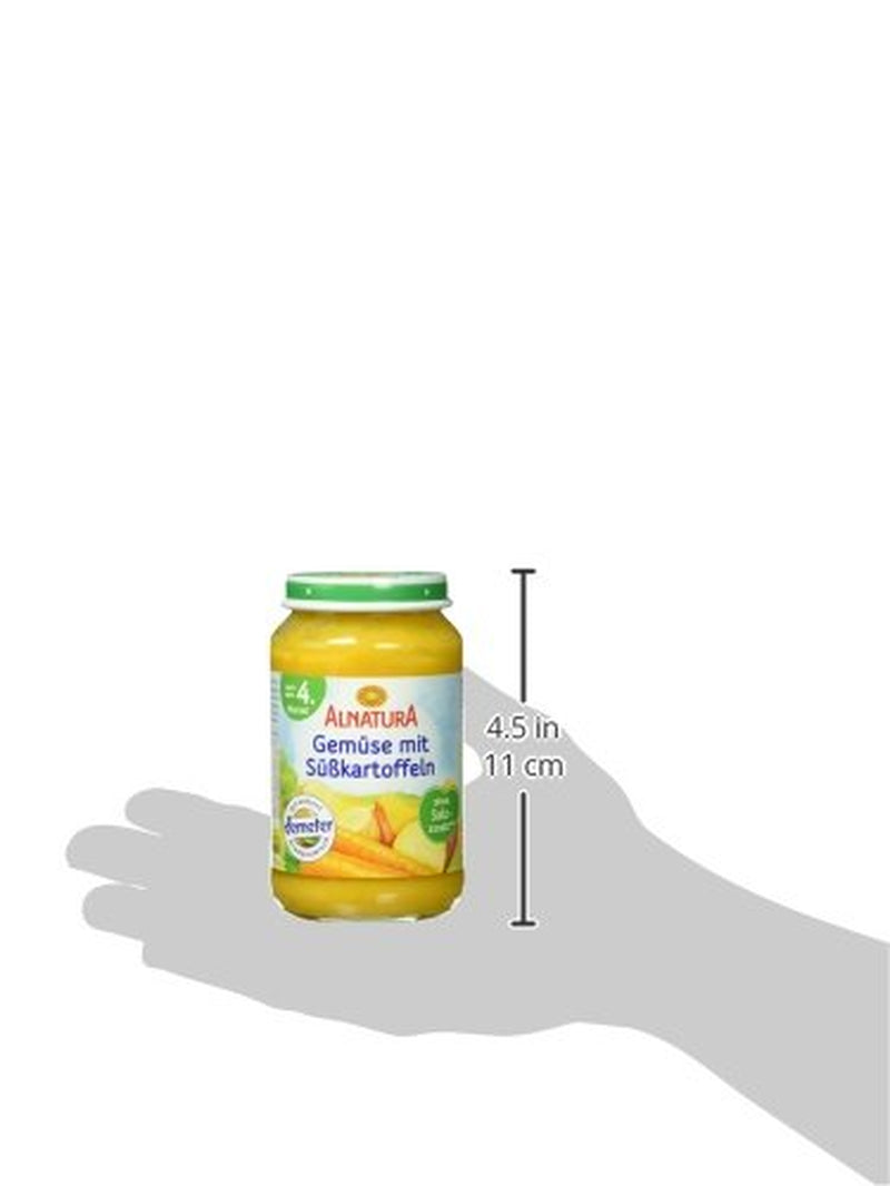 Bio-Gemüse mit Süßkartoffeln, nach 4 Monaten, 190g