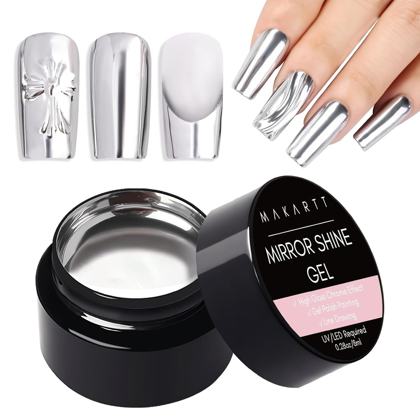Makartt 3D Nail Art Gel – Strass-Klebegel 15 g für Nagel-Schlüsselanhänger, multifunktionales Nagelskulptur-Gel für DIY-Nageldesign, Nagelskulptur-Nagelmodellierung zu Hause (transparent)