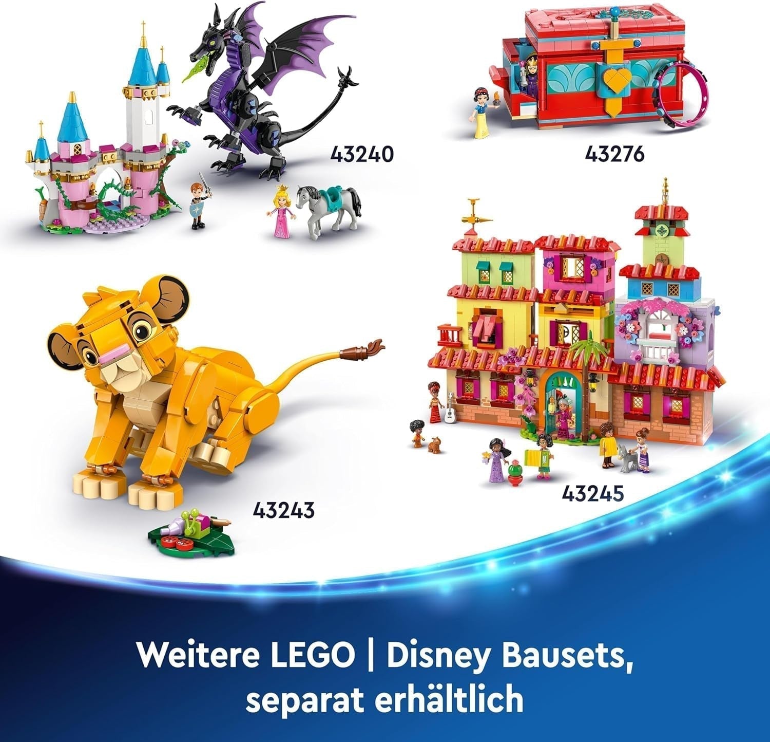 LEGO® Disney Simba, das Junge des König der Löwen, Bauspielzeug für Kinder, Fantasy-Spielset mit der Figur des Löwen, coole Geschenkidee für Mädchen und Jungen ab 6 Jahren, Kinderspielzeug 43243 Bausets Beuche den LEGO-Store