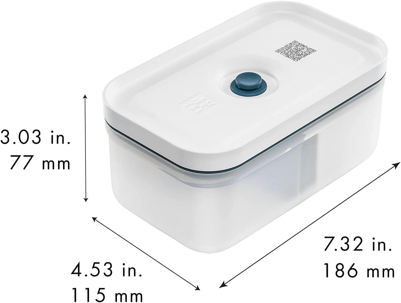 Zwilling Fresh & Save Vakuum-Lunchbox-Set / Kühlschrankaufbewahrung, 3-tlg., Kunststoff, halbtransparent, La Mer Lebensmittel-Aufbewahrungsboxen Naty Shop