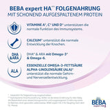 BEBA Expert HA 2 Folgemilch nach 6 Monaten, Babynahrung mit hydrolysiertem Protein, nur Laktose, palmölfrei, 6er Pack (6 x 550 g) Naty Shop