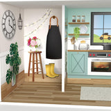Olivia'S Little World Dreamland Farmhouse Kids Interaktives Puppenhaus aus Holz 3 Etagen mit 13 Puppenmöbelzubehör Weiß TD-13632A Puppenhäuser Naty Shop