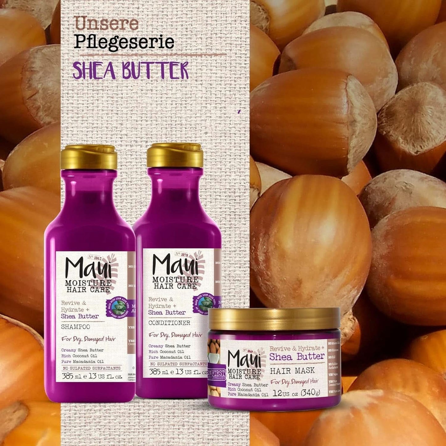 Maui Moisture Revive & Hydrate + Sheabutter, Shampoo oder Spülung, 385 ml Dusche & Bad Naty Shop