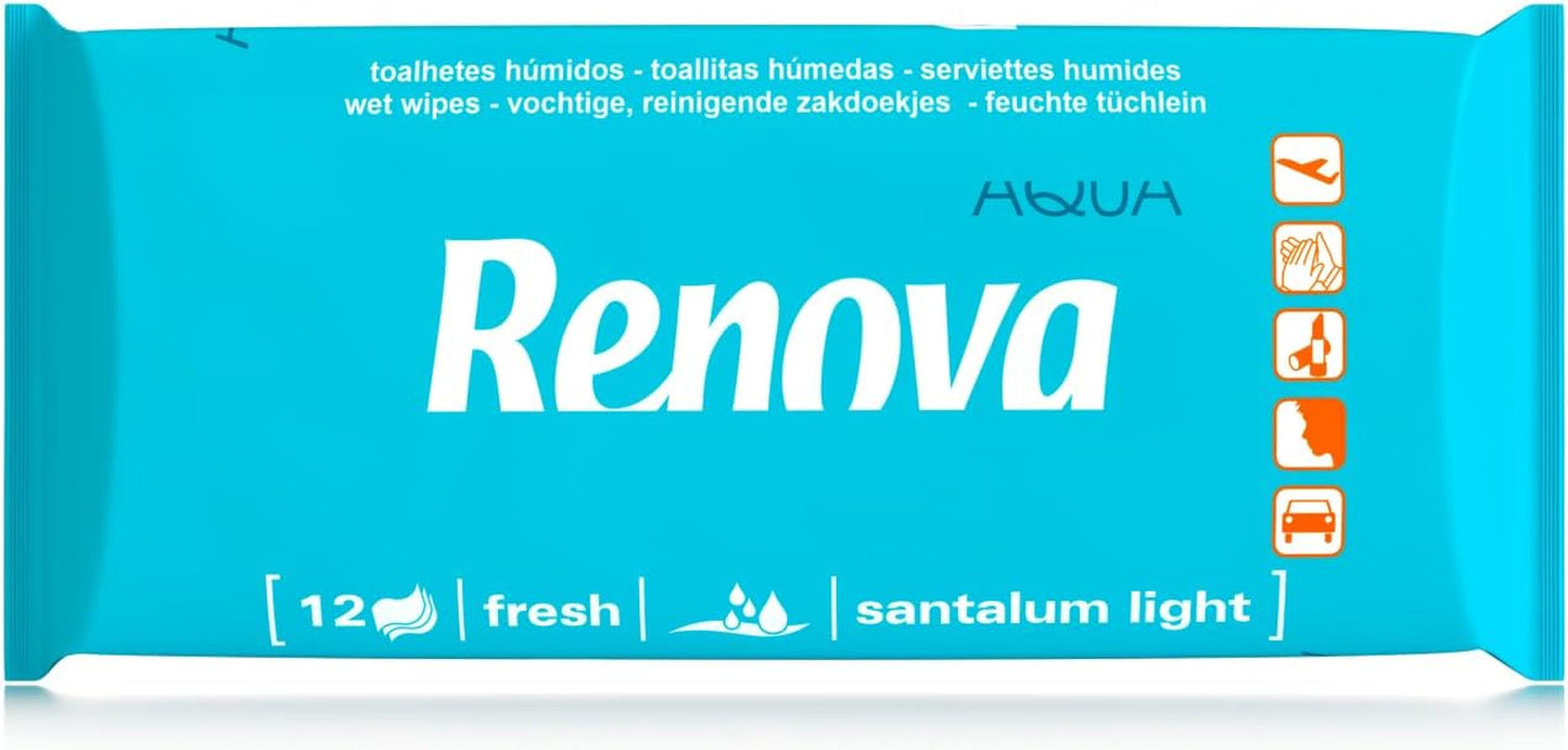Renova Feuchttücher – 12 feuchte und duftende Tücher