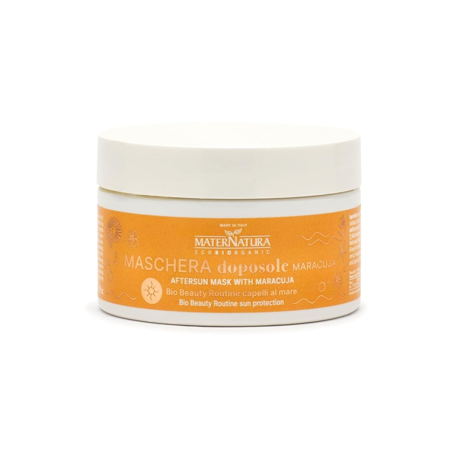 Maternatura Passion Fruit Aftercare Mask spendet Feuchtigkeit und verleiht dem Haar Elastizität nach Sonneneinstrahlung. Bio-Schönheitsroutine für Strandhaar. Zertifiziert biologisch, hergestellt in Italien – 200 ml. Naty Shop Haarmaske Standardtitel
