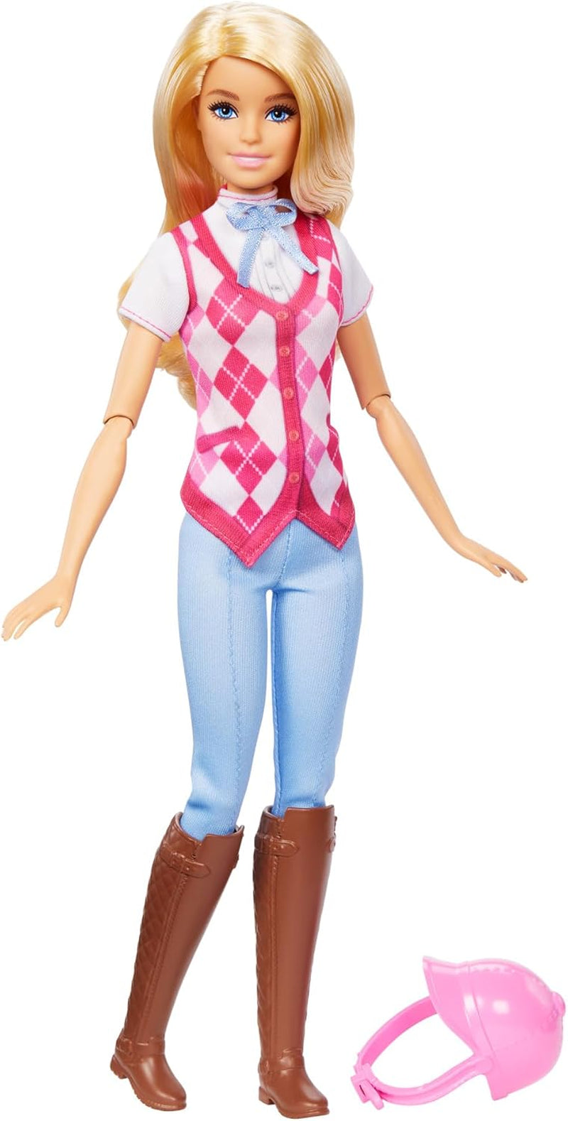 Barbie Malibu-Puppe und Zubehör aus Barbie Mysteries: The Secret Horse Adventure, einschließlich Modepuppe, abnehmbarem Reitoutfit und Helm, HXJ38