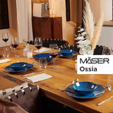 MÄSER Frühstücksset, OSSIA Keramik, Königsblau, Blau