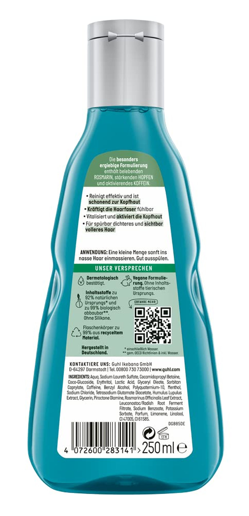 Guhl Men Full & Strong Shampoo – Haartyp: Dünnes, feines, normales Guhl Shower & Bath