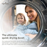 Night Lark Bettdecke ohne Bezug, 4,5 Tog, King Size, Tufted Dot Collection, Luxusbettwäsche, hypoallergen, maschinenwaschbar, warme Sandbettdecken und Steppdecken Naty Shop
