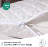 EGO HOME Memory-Schaum-Kissen 40 x 80 cm mit geschreddertem Memory-Schaum – Atmungsaktives, ergonomisches Nackenstützkissen für Seiten-, Rücken- oder Bauchschläfer – Öko-Tex-zertifiziert – Bezug waschbar