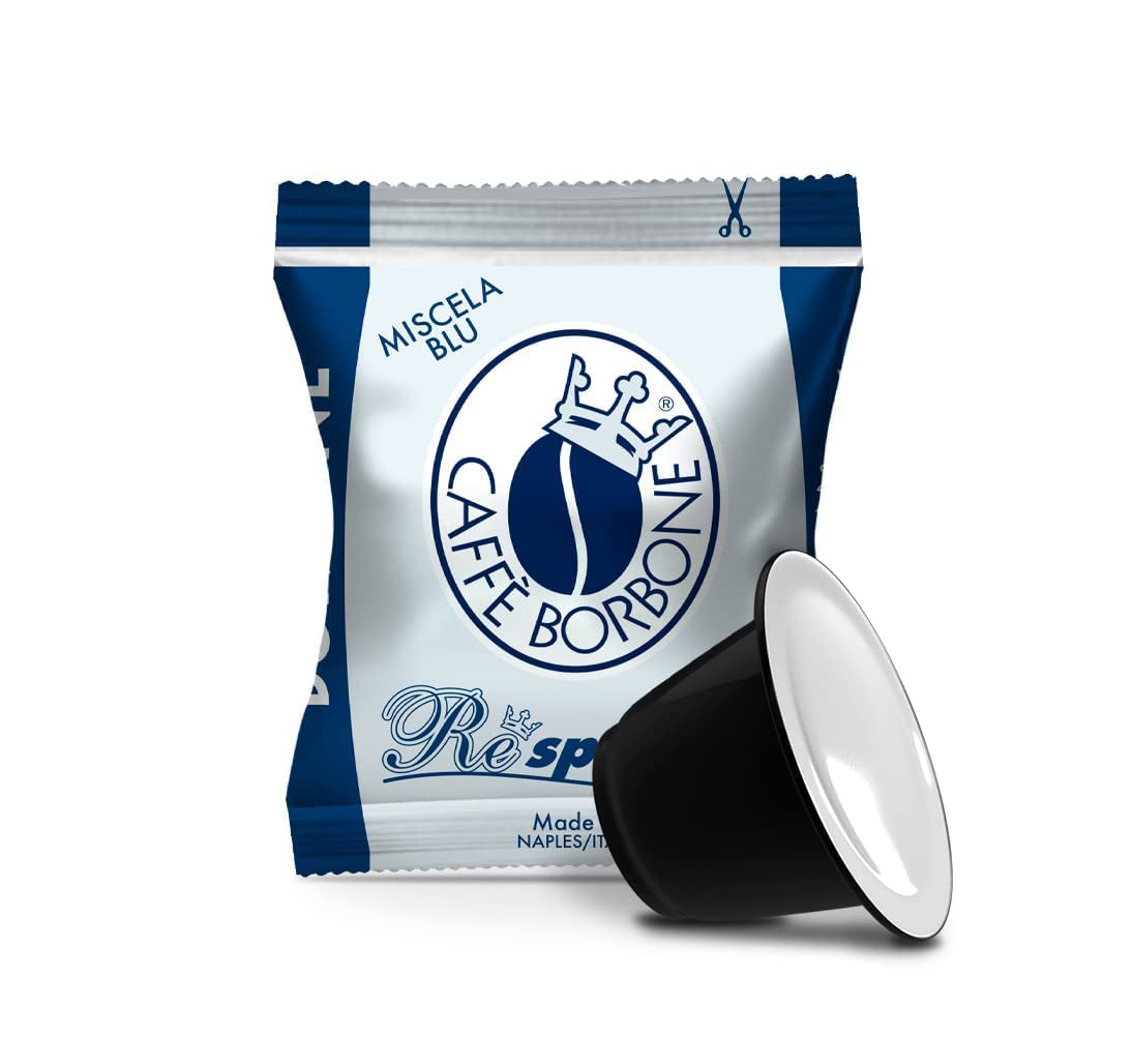 Caffè Borbone Respresso, blaue Kaffeemischung – 100 Kapseln – kompatibel mit Nespresso®* Haushalts-Espressomaschinen