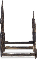 Relaxdays Schlauchhalter Vintage-Look, Gartenschlauch, Wandhalterung, Schlauch, 20 m, Gusseisen, Höhe 24 x 31,5 x 15 cm, bronzefarben