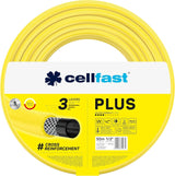 CELLFAST Gartenschlauch 3,4 Zoll 3-lagiger Wasserschlauch Garten Flexibler Bewässerungsschlauch mit langlebiger Drahtverstärkung UV-beständig Anti-Algen 25 Bar 50 Meter und mehr