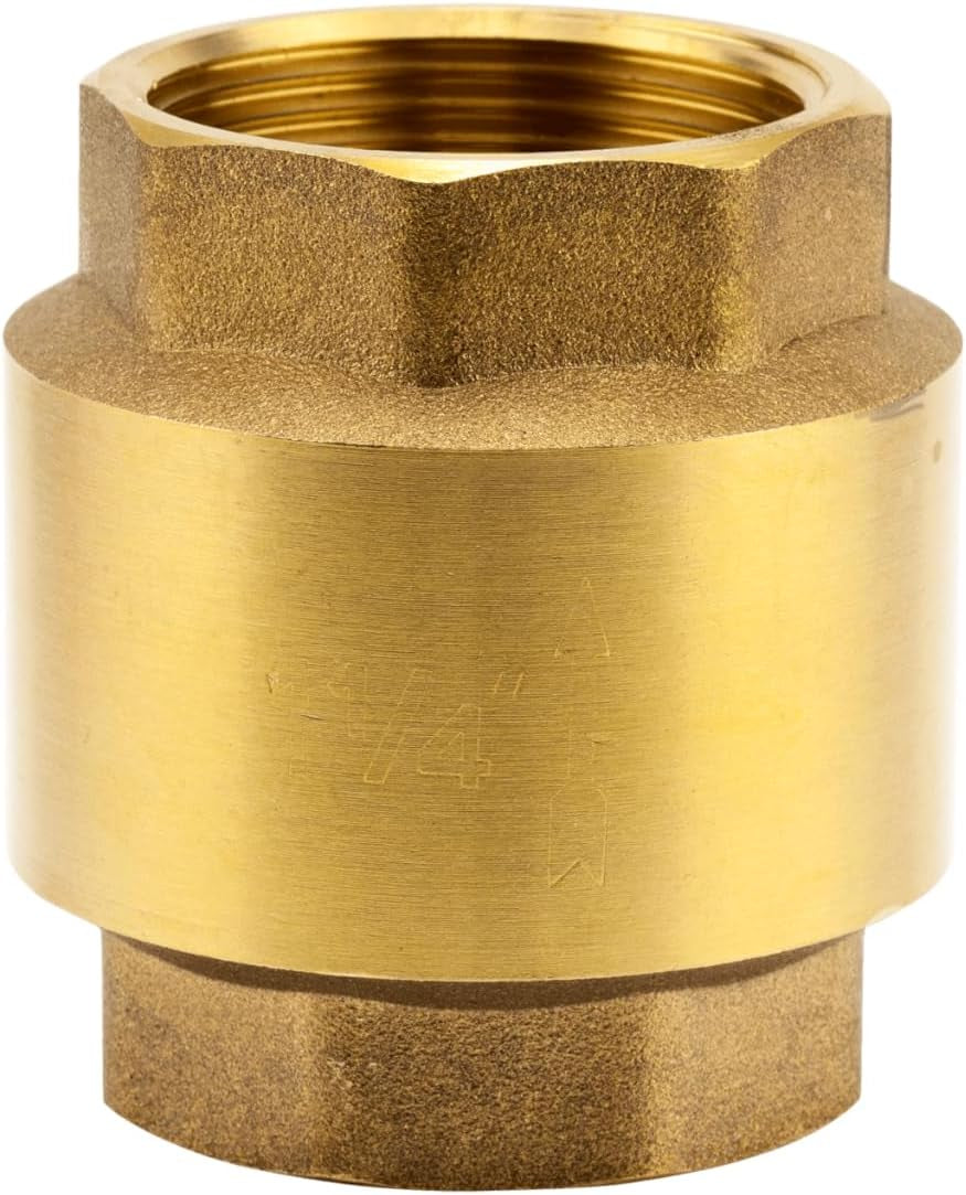 Gardena Messing-Zwischenventil: Einwegventil aus massivem Messing, 42 mm (G 1 1/4 Zoll) Gewinde zum Anschluss an Pumpen (7232-20)