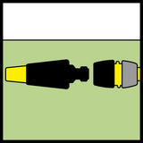 Kärcher Schlauchkupplung 2.645-194.0 (Universal Plus, mit Aqua Stop) schwarz, klein