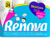 Renova Skincare Toilettenpapier, 3 Schichten, weiß, 24 Rollen
