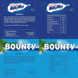 Gemischte Minis, Snickers, Bounty, Twix, Milky Way, Schokoladen-Großpackung, eine Packung (1 x 400 g) (5er-Pack)