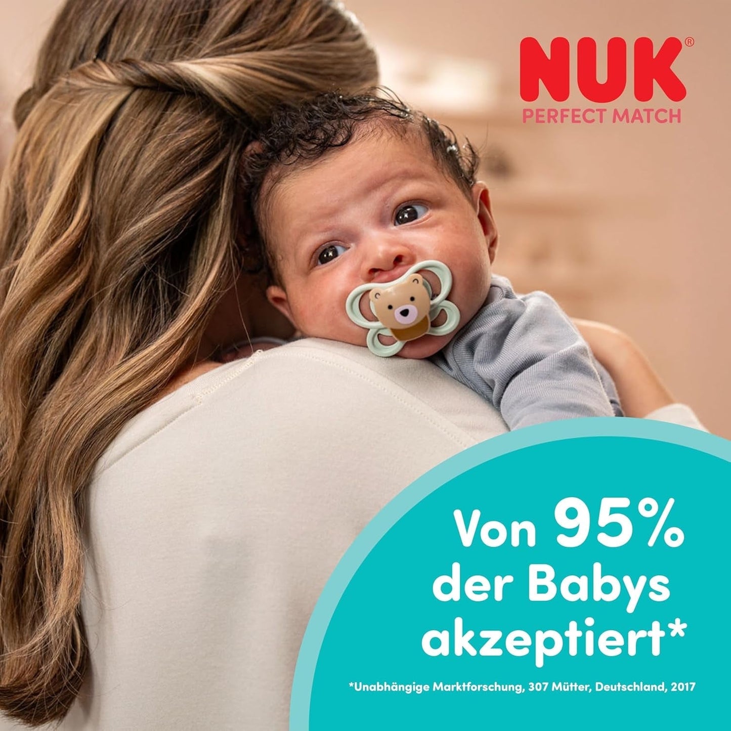 NUK Perfect Match Luftschnuller für Babys | 0-6 Monate | Kieferorthopädische Schnuller, die die Luftzirkulation fördern und durch Speichel verursachte Hautausschläge verhindern | 95 % Akzeptanz bei Babys** | Disney Winnie Puuh | 2 Stück
