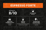 Espresso Forte 36 Kapseln für Nespresso Kaffeemaschine – 8/10 Intensität – UTZ-zertifiziert Kaffeekapseln aus Aluminium (Packung mit 3)