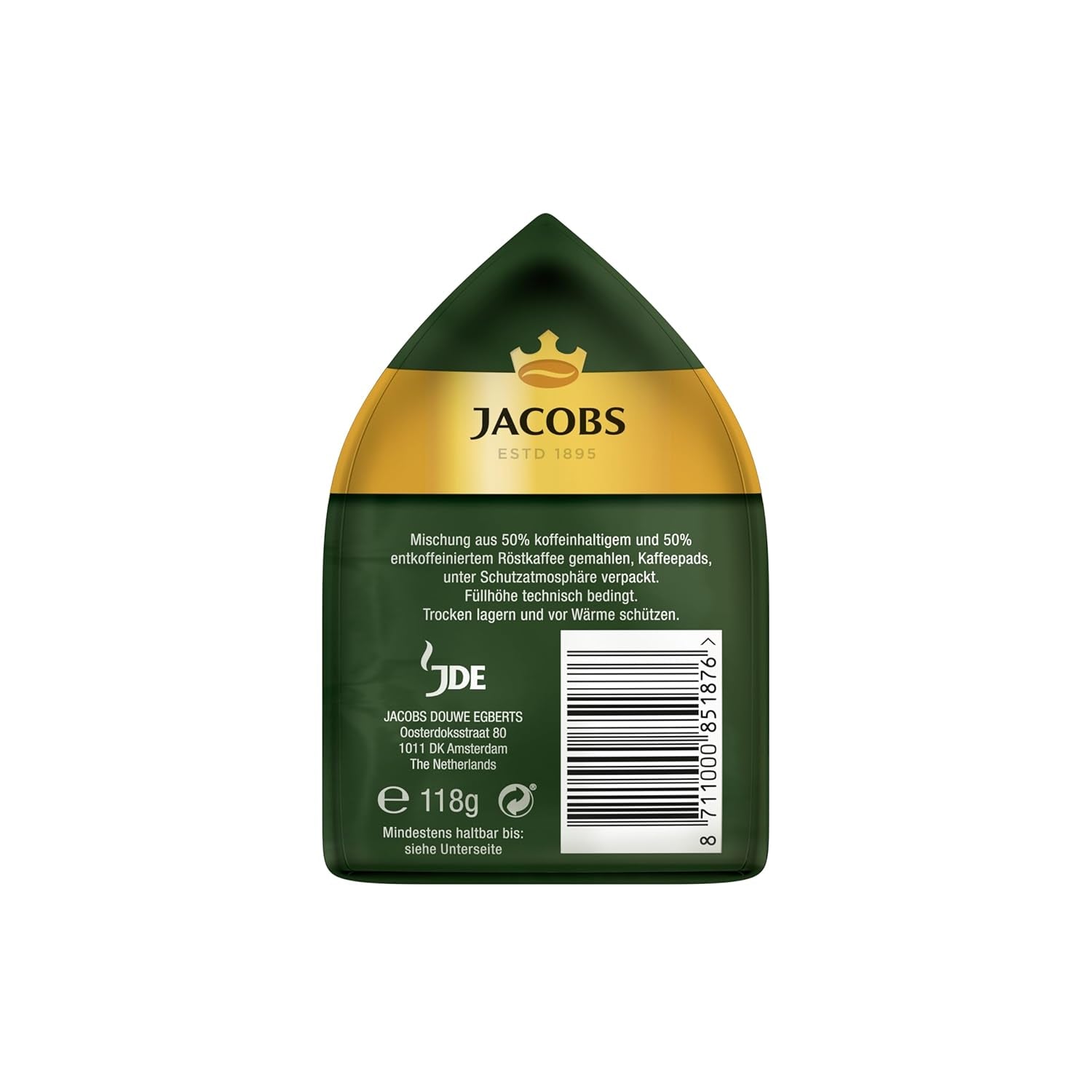 Jacobs Crema Balance Pads, Senseo-kompatible Pads, 5 x 18 Getränke, 90 Kaffeepads