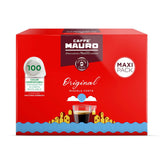 Caffè Mauro Torrefazione Kaffee Kompostierbare Pods, Recyclebare Verpackung, Originalmischung - 100 Stück - Intensität 10/10 - Kompatibel mit ESE System Papier Pads 44 mm