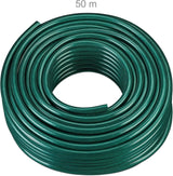 Relaxdays Gartenschlauch 50 m, universeller Wasserschlauch 1/2 Zoll aus PP, zur Bewässerung von Beeten und Rasen, dunkelgrün