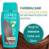 Leganza Natural Balm Haarfärbemittel Farbe 71 Café Latte | Haarfärbemittel ohne Ammoniak | Angereichert mit 7 natürlichen Ölen | 150 ml Naty Shop Haarfärbemittel