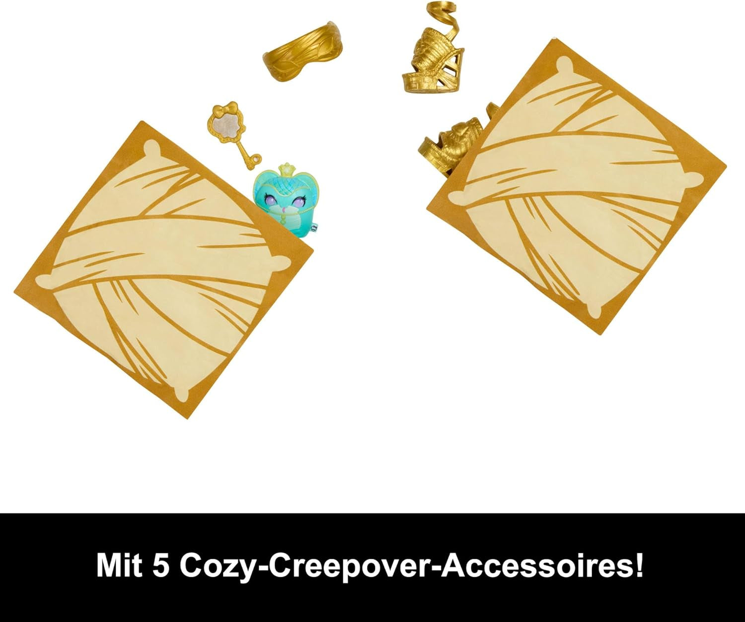 Monster High Buried Secrets Puppen und Zubehör Gemütliches Creepover-Thema mit Mystery Doll und 5 unrätselbaren Überraschungen (Figuren können variieren), HYV64 Naty Shop Dolls