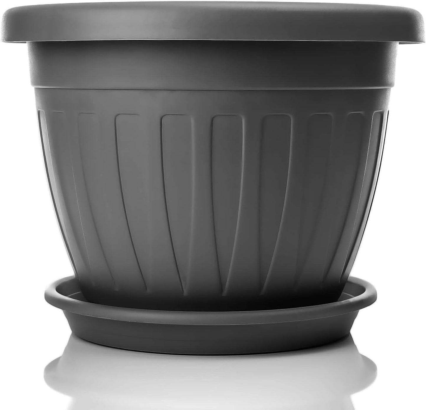 Kleiner Topf mit Teller - 17 cm Topf mit Teller | Praktisches und leichtes Design | Perfekt für Pflanzen, Stecklinge oder Frühtriebe 17 cm
