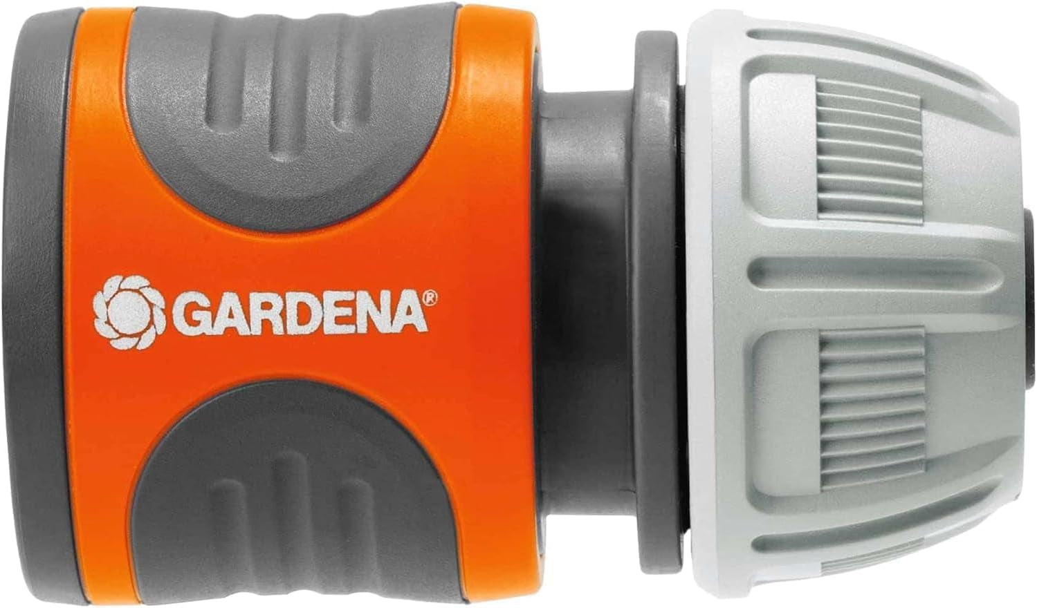 Gardena 13 mm (1/2 Zoll) und 15 mm (5/8 Zoll) Schlauchanschluss: Steckanschluss für Schlauchende, Aussparungen zum Klemmen, einfache Montage, verpackt (18215-20)