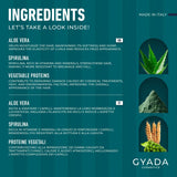 GYADA COSMETICS Spirulina Haarstärkungspaket, nährend, gegen Haarausfall, zwei Spitzen wirken, 250 ml + Kamm aus Buchenholz, ideal zum Entwirren aller Haartypen, Naty Shop Haarmaske