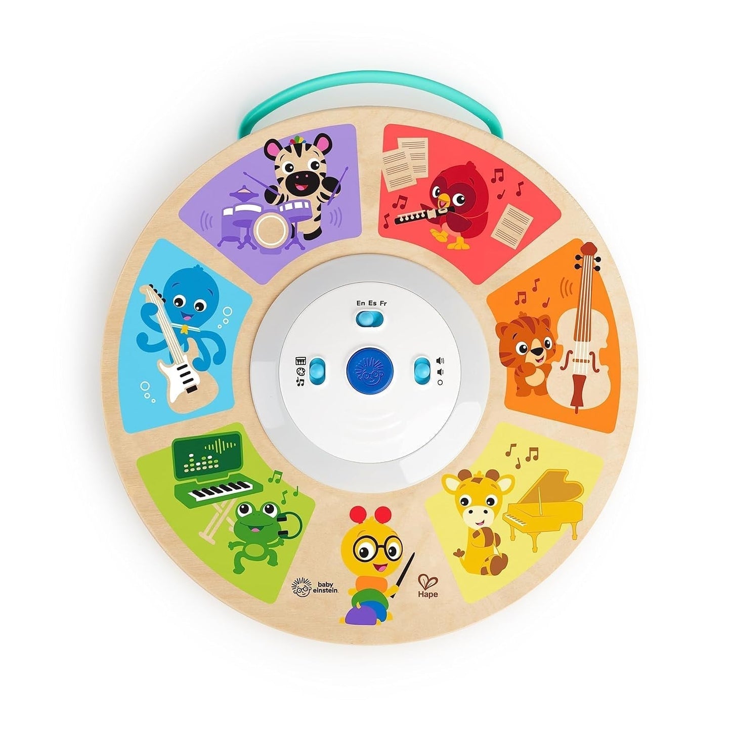 Baby Einstein, Hape, Cal's Smart Sounds Symphony Magic Touch Elektronisches Aktivitätsspielzeug aus Holz in 3 Sprachen (Englisch, Französisch und Spanisch), 3 Modi, ab 6 Monaten Bebe Naty Shop Toys Standardtitel