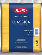 Barilla Pasta Klassische Spaghetti n.5 aus hochwertigen Hartweizen immer al dente, (1 x 500 g), geschmacksneutral
