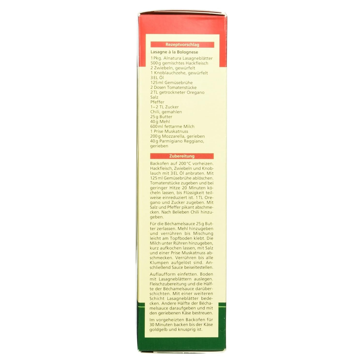 Bio-Lasagne, 250g