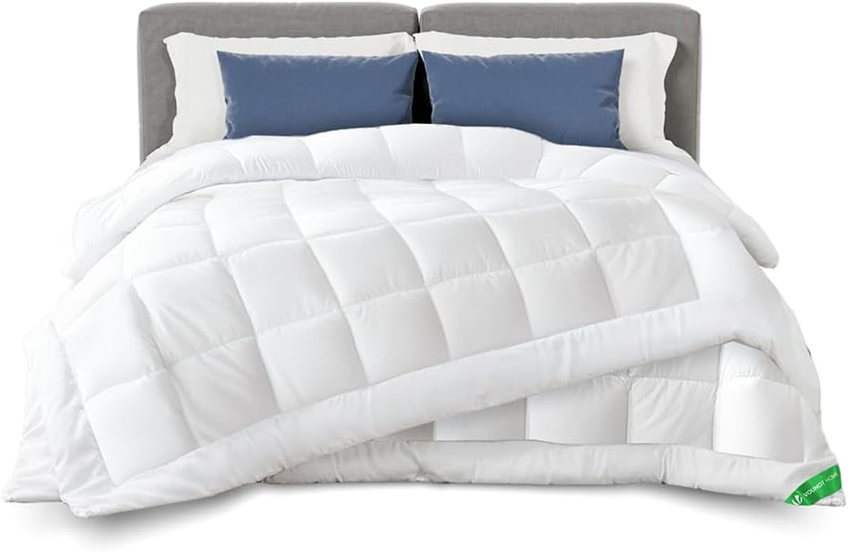 VOUNOT Bettdecke 155 x 200 cm, 4-Jahreszeiten-Winterbettdecke, 2er-Set, 500 g/m², bestehend aus 2 zusammengeknüpften Steppdecken, anpassbare Bettdecke für Sommer und Winter, Öko-Tex-Standard. Bettdecken und Steppdecken, Naty Shop 4-Jahreszeiten-Decken-Set, 2 Stück, 200 x 200 cm
