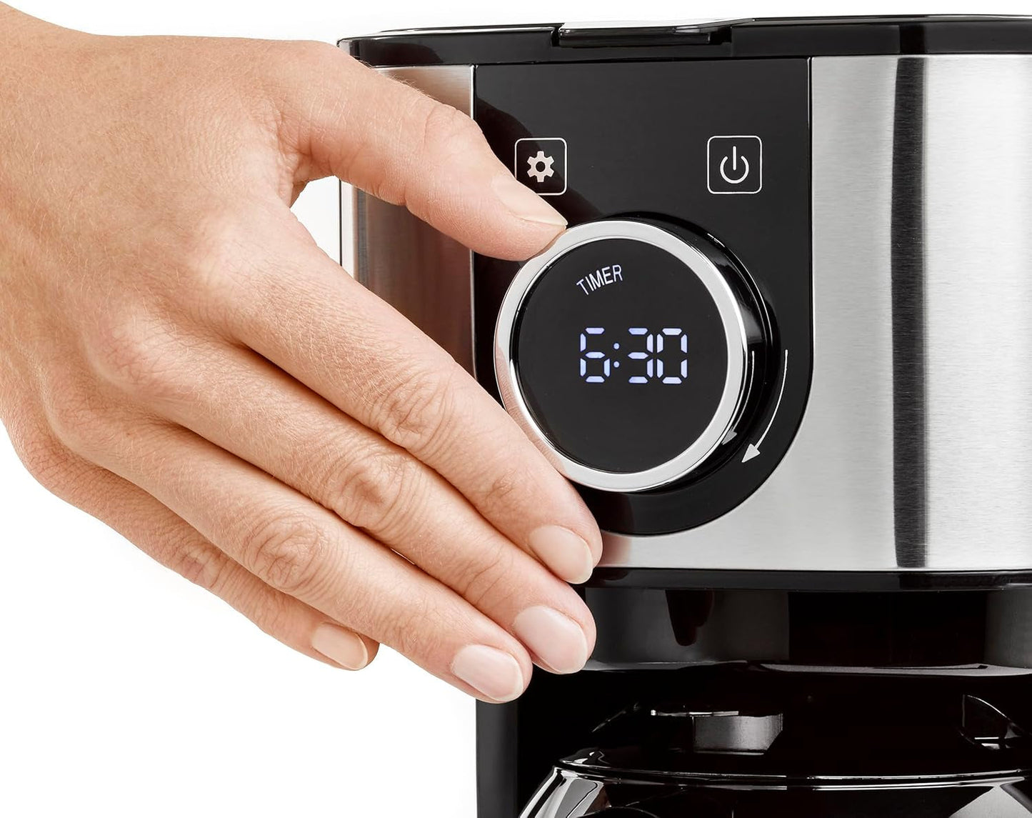 CASO Selection C 10 Thermo Design Kaffeemaschine – Edelstahlgehäuse, 1,2 l Isotherm-Karaffe (10 Tassen), Touch-Bedienung und Timer, Aroma PLUS-Funktion, Permanentfilter, Anti-Tropf-Filter