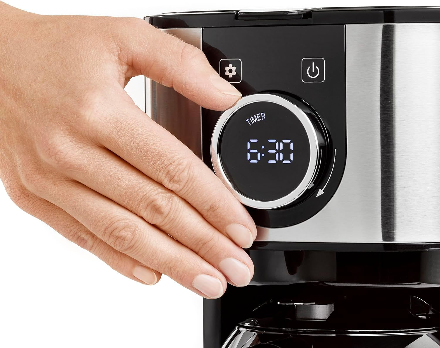 CASO Selection C 10 Thermo Design Kaffeemaschine – Edelstahlgehäuse, 1,2 l Isotherm-Karaffe (10 Tassen), Touch-Bedienung und Timer, Aroma PLUS-Funktion, Permanentfilter, Anti-Tropf-Filter