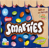 Nestlé SMARTIES Multipack, kleine Rolle, schokoladenfarbene Linsen, ideal für Kindergeburtstage, natürliche Farben, sechseckige Rolle, 12er Pack (12x (4 x 34g))