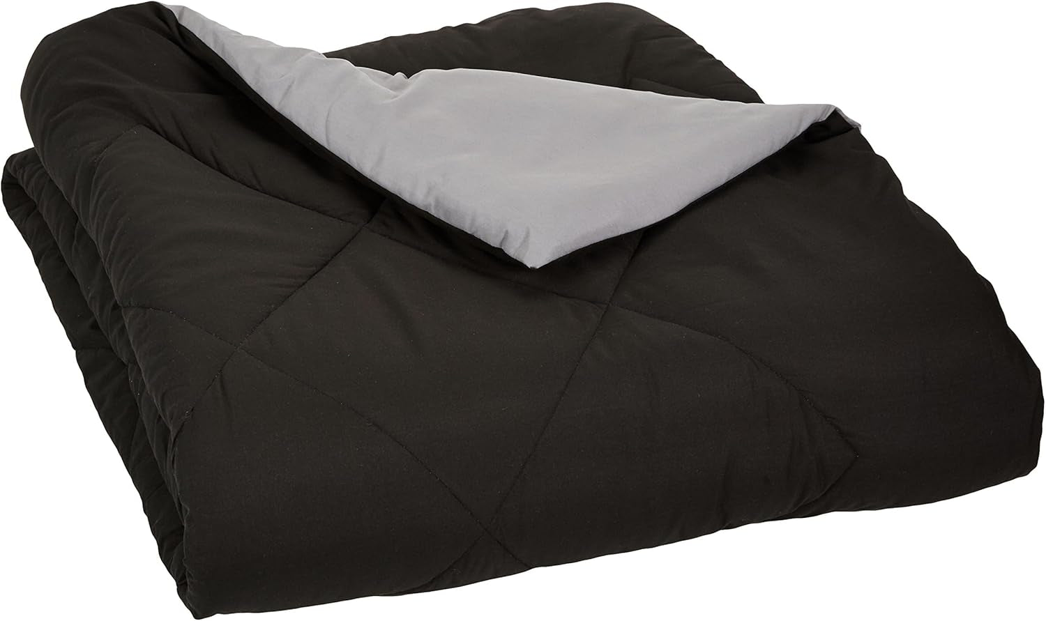 Amazon Basics Bettbezug aus Mikrofaser, beidseitig verwendbar, 220 x 240 cm, grau / schwarz Bettdecken und Steppdecken Naty Shop
