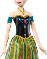 Mattel Toys Disney Frozen Anna Singende Modepuppe im ikonischen Outfit singt „Zum ersten Mal“ aus dem Disney-Film in Englisch, Französisch, Deutsch, Italienisch, JDL59