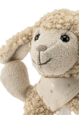 Flocke Schaf Sterntaler Fangspielzeug – Motorikspielzeug zum Rasseln, Tasten und Spielen – Plüschtier für Babys und Kinder mit Rassel als treuem Freund – Babyspielzeug aus weichem, sandfarbenem Stoff Babyspielzeug Naty Shop