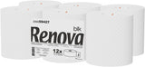 Toilettenpapier Renova Jumbo BLK, 12 Rollen à 170 M, weißes Papier, 2 Lagen