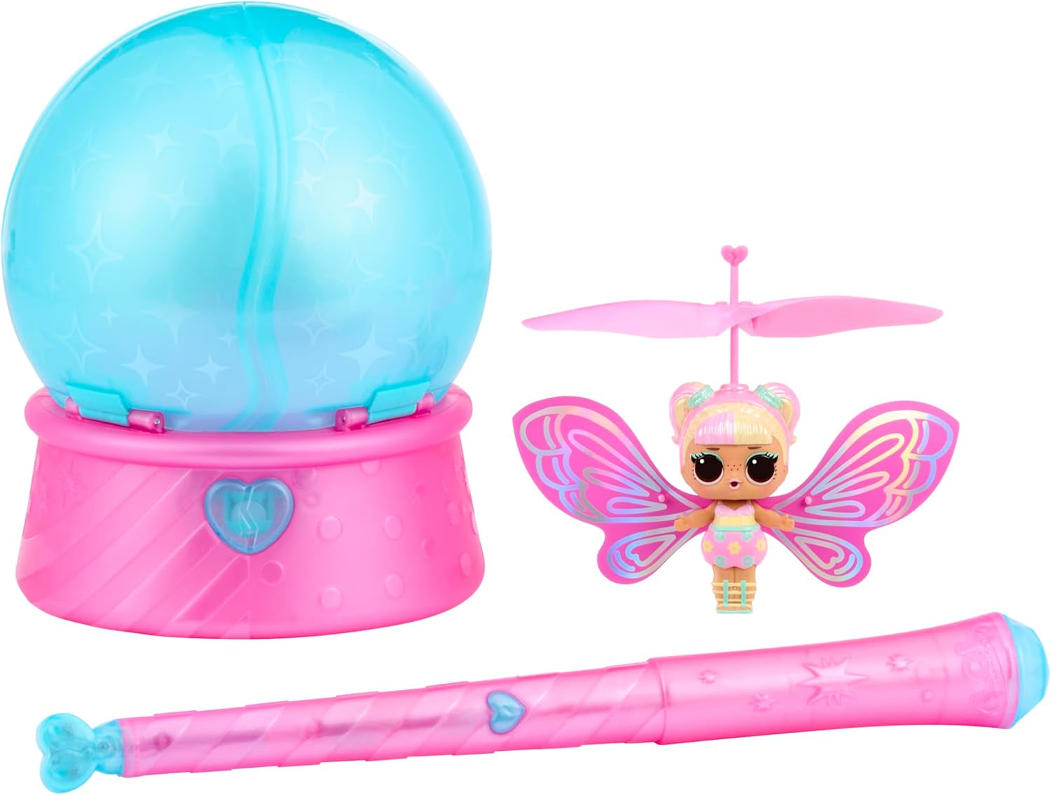LOL Überraschung! Magic Flyers Fairies Tots – Blumenkind – Enthält 1 Puppe und 1 Zauberstab in einer blumenförmigen Packung, 2 zum Sammeln, Rose
