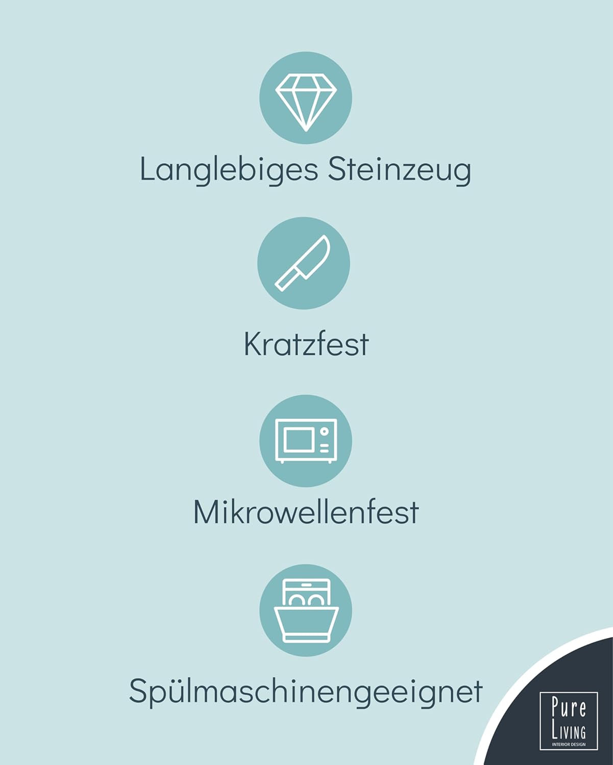 Steinzeug-Geschirrset für 12 Personen, 36-teilig, urbaner Stil, hohe Qualität, SEHR GUTER TEST, Steinzeug-Geschirrset – Schüssel- und Teller-Set – Tafelservice für 12 Personen, Pure Living-Geschirrsets in mattem Graubraun
