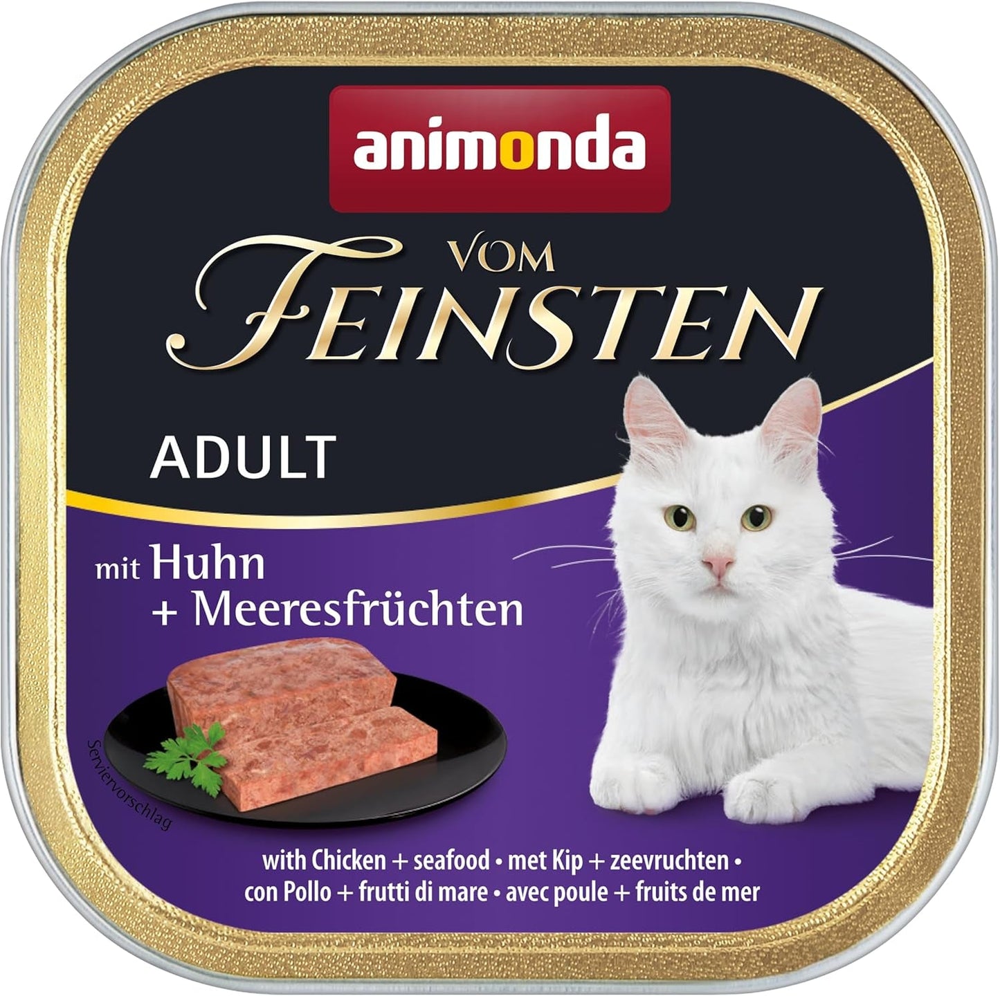 animonda Vom Feinsten Nassfutter für ausgewachsene Katzen, Hühnersorte, 6 x 100 g