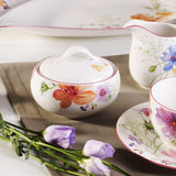 Villeroy & Boch - Mariefleur Zuckerdose, verschiedene Farben, spülmaschinenfest, mikrowellengeeignet, Zuckerdose mit Deckel, Zuckerdose, Aufbewahrung, Kaffeezubehör, Blumengeschirr, Premium-Porzellan