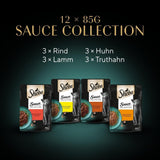 Sheba Sauce Collection Nassfutter für Katzen, Portionsbeutel, salziges Multipack, 4x12x85g