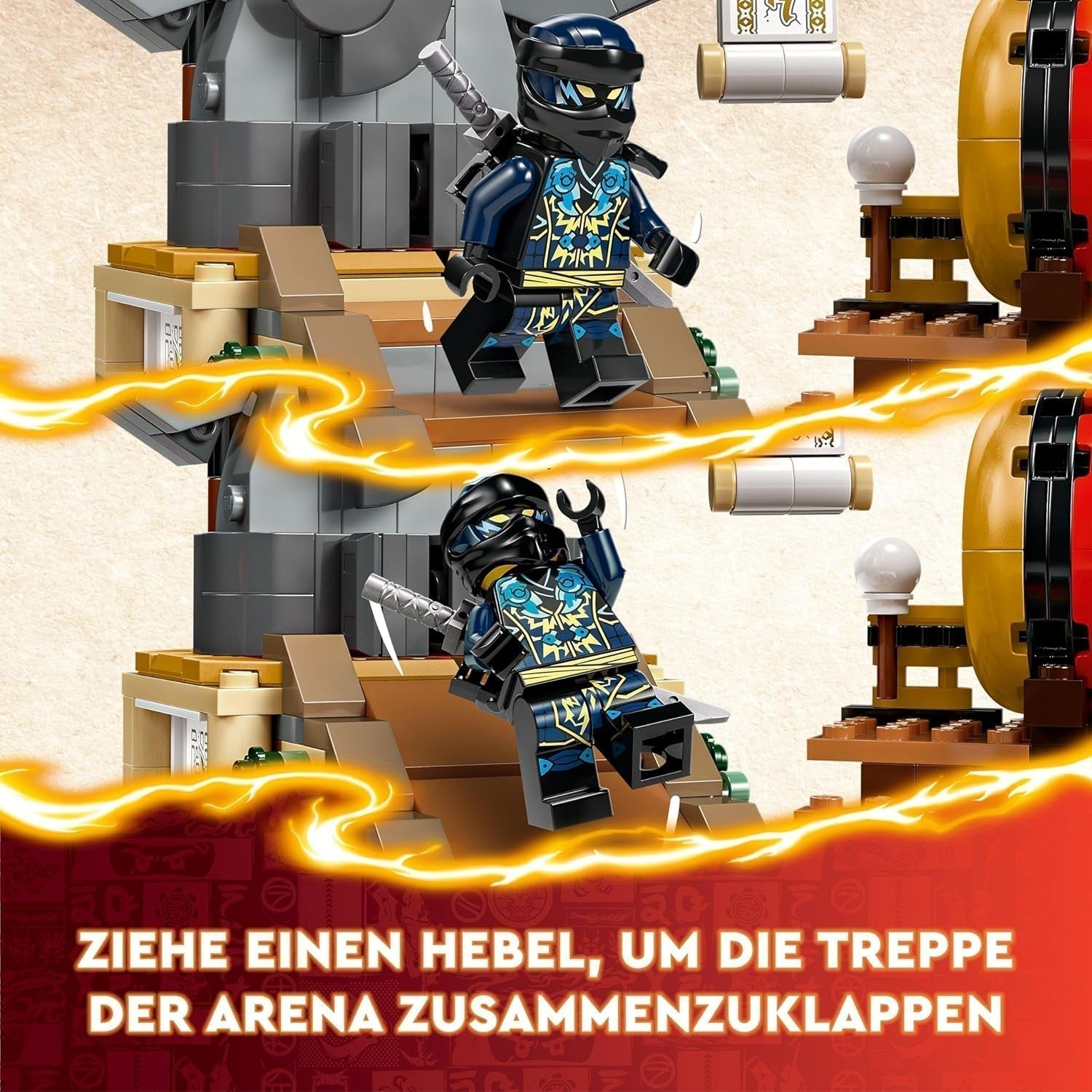 LEGO NINJAGO Tournament Arena Abenteuerspielzeug für Kinder Ninja-Spielset mit 6 Minifiguren Sammlung Bauset Geburtstagsgeschenk für 7-jährige Jungen und Mädchen 71818 Bausets Besuchen Sie den LEGO-Store