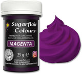 Sugarflair Pasta-Lebensmittelfarbe Pastell Magenta, Lebensmittelfarbe für Pasta, Fondant und Marzipan, Spektralkonzentrierte Farben – 25 g