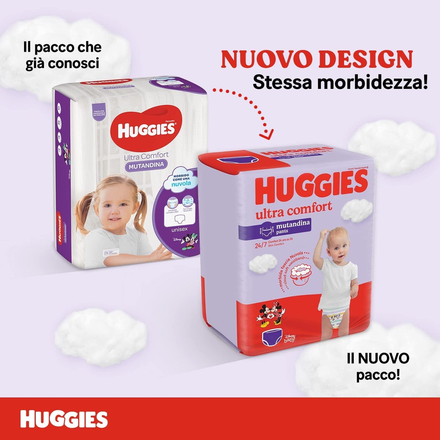 Huggies Ultra Comfort Windeln, Größe 4 (9–14 kg), Packung mit 72 Windeln